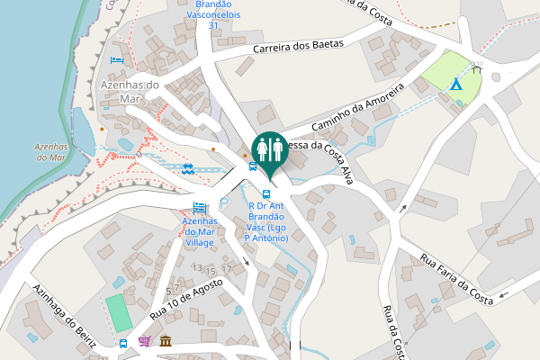 Map showing location of Rua Doutor António Brandão de Vasconcelos Toilet