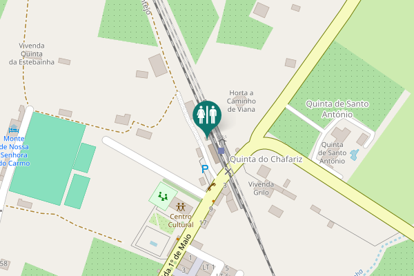 Map showing location of Rua Doutor Quirino Mialha Toilet