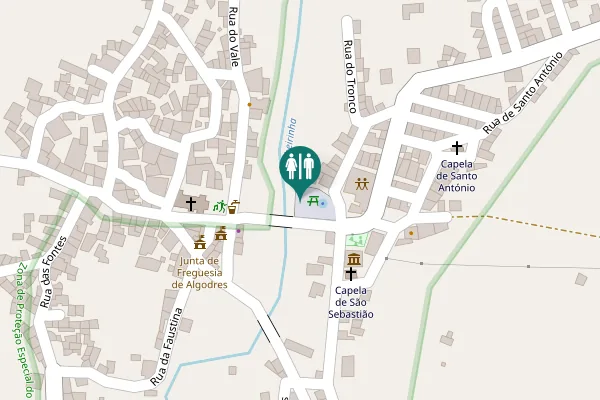 Map showing location of Rua da Fonte da Rua Toilet