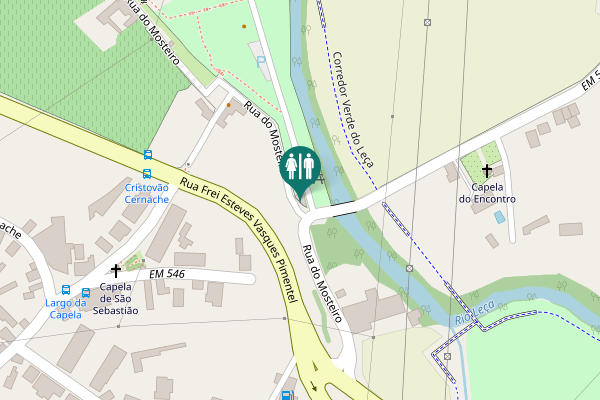 Map showing location of Rua do Mosteiro Toilet