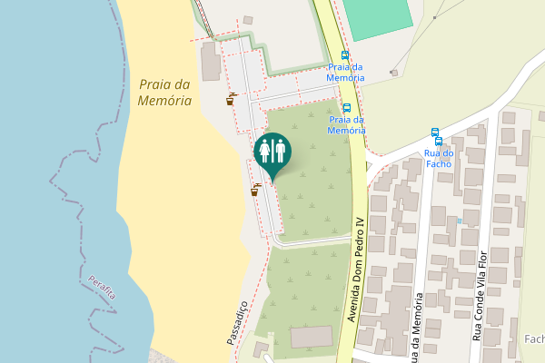 Map showing location of Passadiço Toilet
