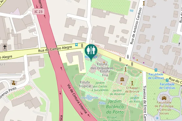 Map showing location of Rua do Campo Alegre 1277 Toilet