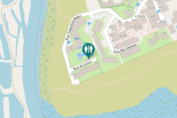 Map showing location of Rua do Junco 36 A Toilet