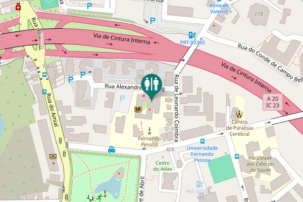 Map showing location of Rua de Leonardo Coimbra 77 Toilet