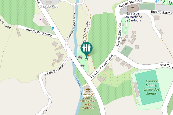 Map showing location of Rua Campo Moínho Toilet