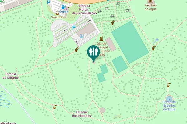 Map showing location of Estrada Interior da Circunvalação Toilet