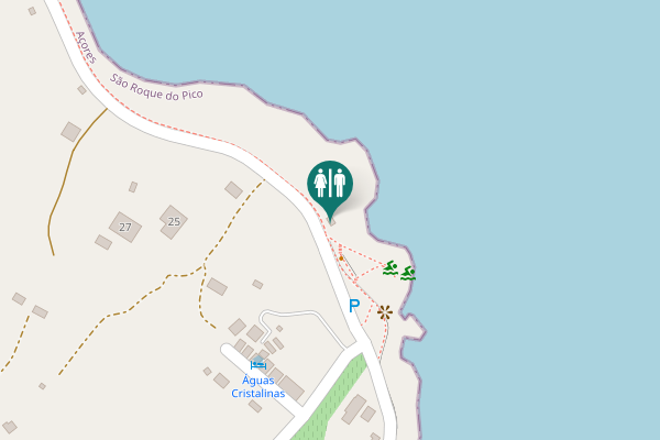 Map showing location of Avenida do Mar Toilet