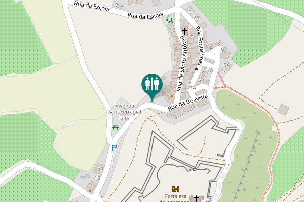 Map showing location of Rua Miradouro de São Lázaro Toilet