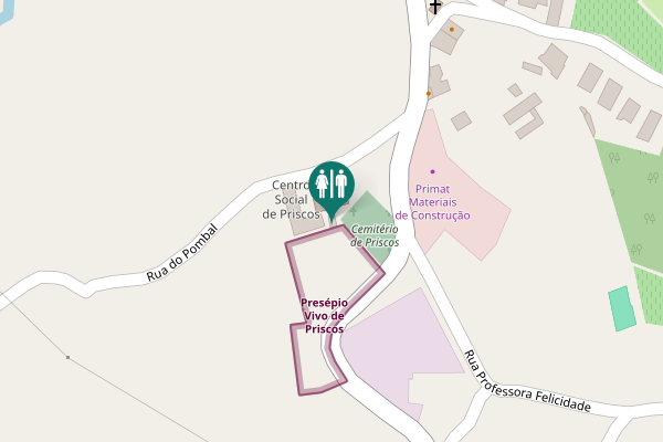 Map showing location of Rua do Pombal Toilet