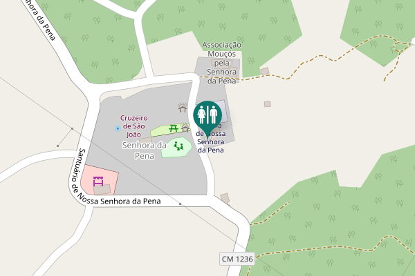 Map showing location of Santuário de Nossa Senhora da Pena Toilet