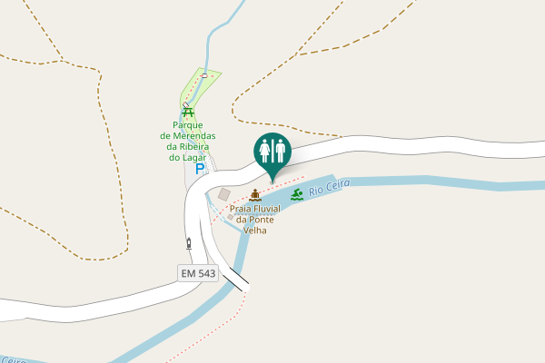 Map showing location of EM 543 Toilet