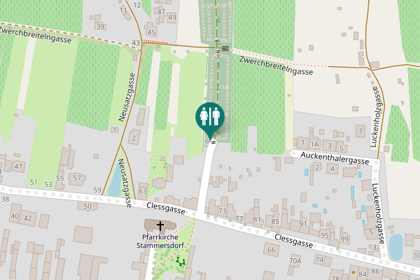 Map showing location of Am oberen Kirchberg 6 Toilet