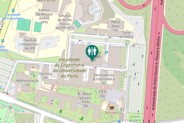 Map showing location of Rua Doutor Roberto Frias 712 Toilet