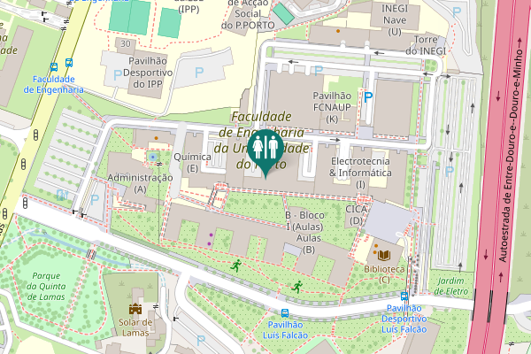 Map showing location of Rua Doutor Roberto Frias 712 Toilet