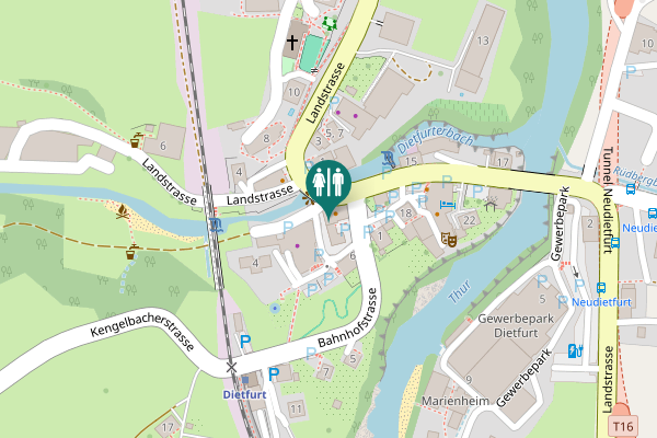 Map showing location of Landstrasse 14 Toilet