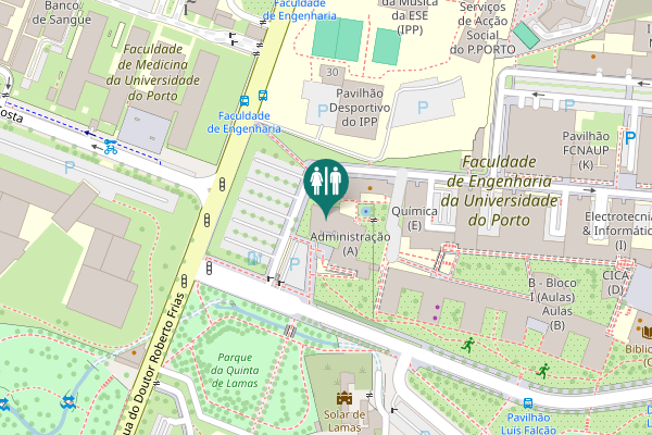 Map showing location of Rua Doutor Roberto Frias 712 Toilet