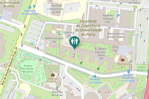 Map showing location of Porto Toilet