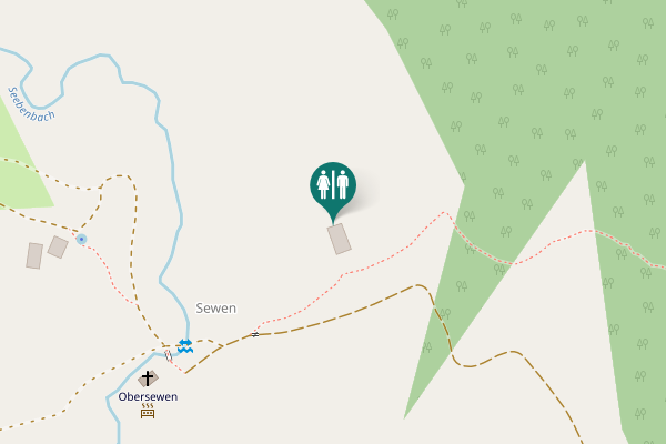 Map showing location of Sarnen Toilet