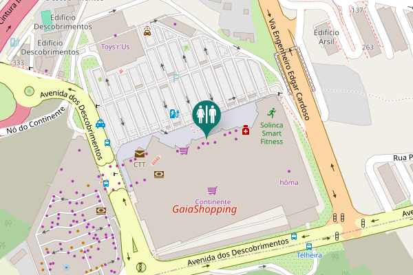 Map showing location of Avenida dos Descobrimentos 549 Toilet