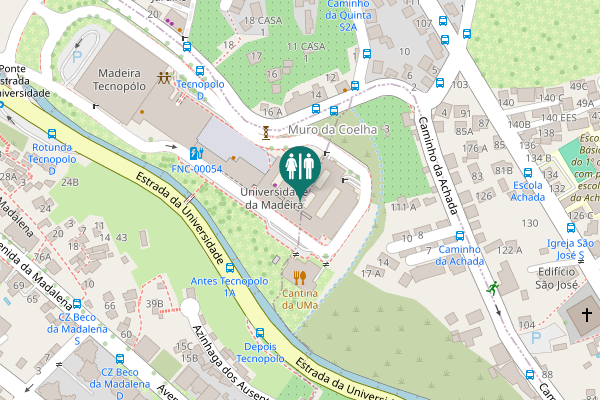 Map showing location of Funchal Toilet