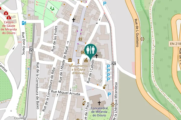 Map showing location of Praça de la Mezericórdia Toilet