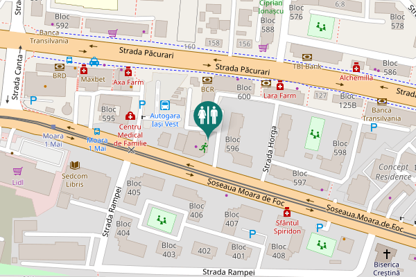 Map showing location of Șoseaua Moara de Foc 15A Toilet