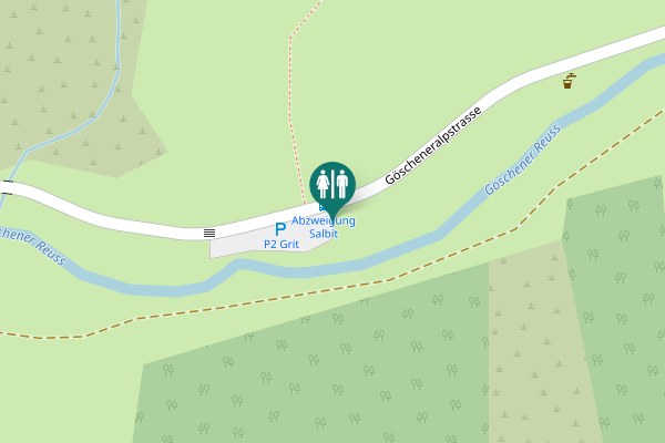 Map showing location of Göscheneralpstrasse Toilet