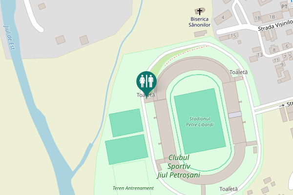 Map showing location of Strada Lunca Toilet