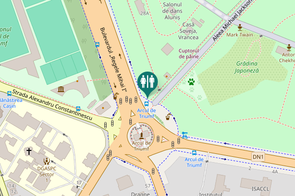 Map showing location of Aleea Michael Jackson Toilet