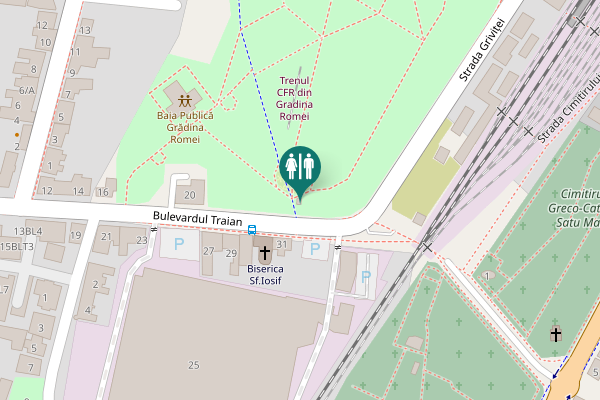 Map showing location of Bulevardul Traian 31 Toilet