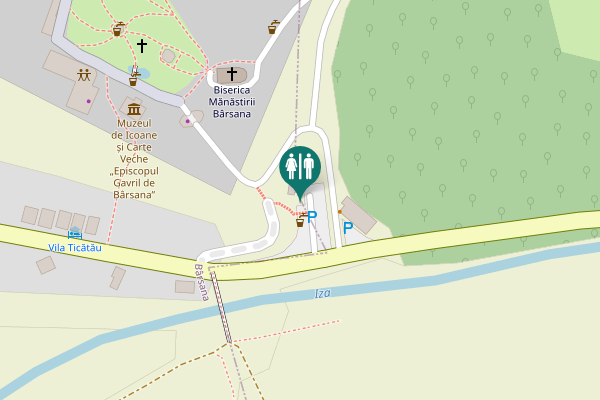 Map showing location of Bârsana Toilet