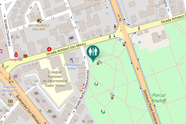 Map showing location of Strada Barbu Delavrancea 13 Toilet
