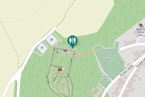 Map showing location of Rupea Toilet