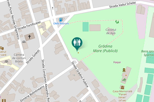 Map showing location of Strada Grădinii Publice 15 Toilet
