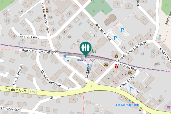 Map showing location of Rue Alexandre-Cailler 2 Toilet