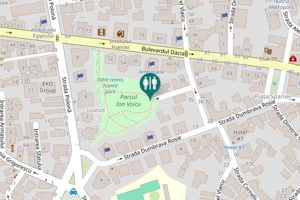 Map showing location of Intrarea Ion Voicu Toilet