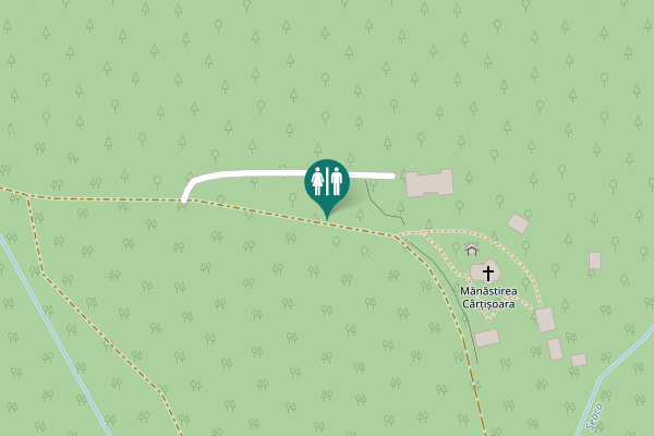 Map showing location of Cârțișoara Toilet