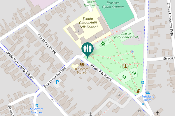Map showing location of Strada Ady Endre 21 Toilet