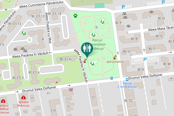 Map showing location of Aleea Pasărea în Văzduh 1 Toilet