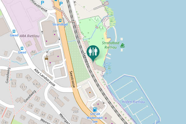 Map showing location of Seeweg 64 Toilet