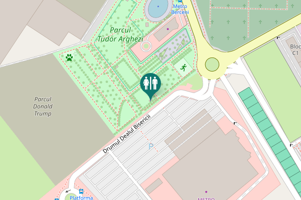 Map showing location of Drumul Dealul Bisericii Toilet