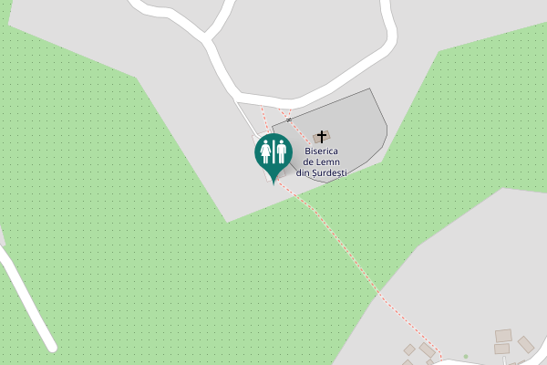 Map showing location of Șurdești Toilet