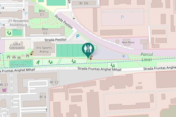Map showing location of Strada Fruntaș Anghel Mihail Toilet