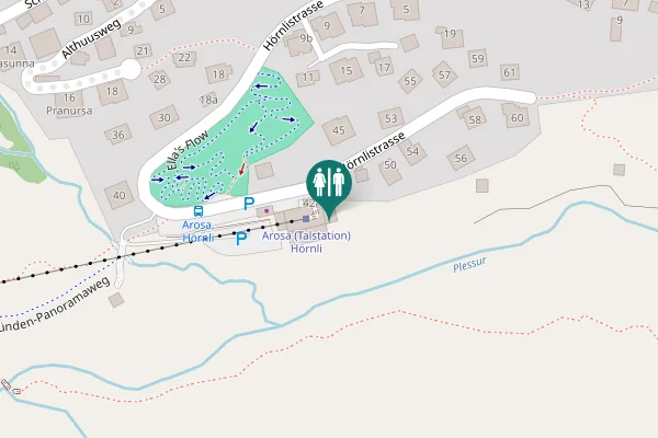 Map showing location of Hörnlistrasse 42 Toilet