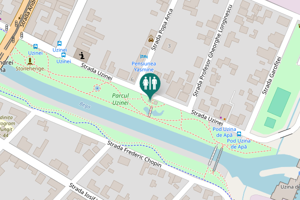 Map showing location of Strada Uzinei 7 Toilet