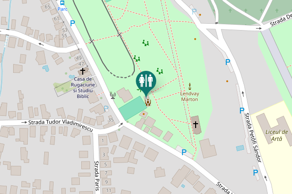 Map showing location of Strada Valea Roșie 10C Toilet