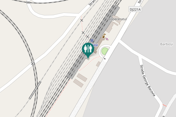 Map showing location of Strada Lunca Siretului Toilet