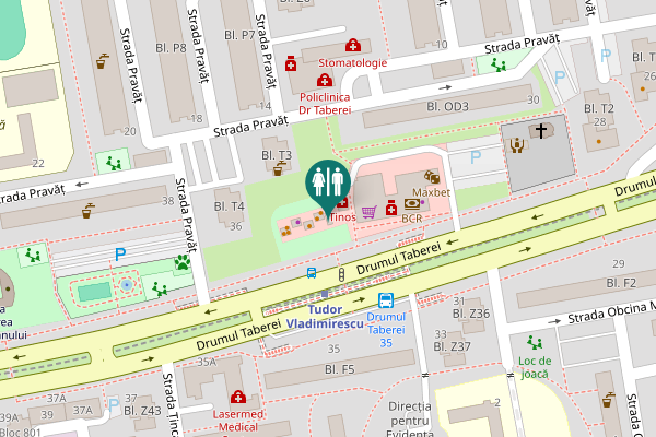 Map showing location of Drumul Taberei 34 Toilet