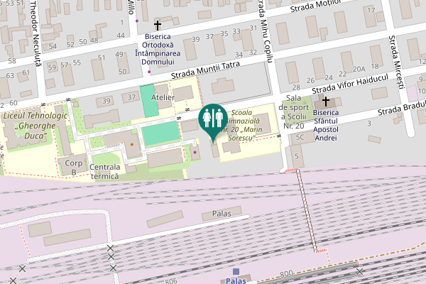 Map showing location of Strada Mihu Copilu 1 Toilet