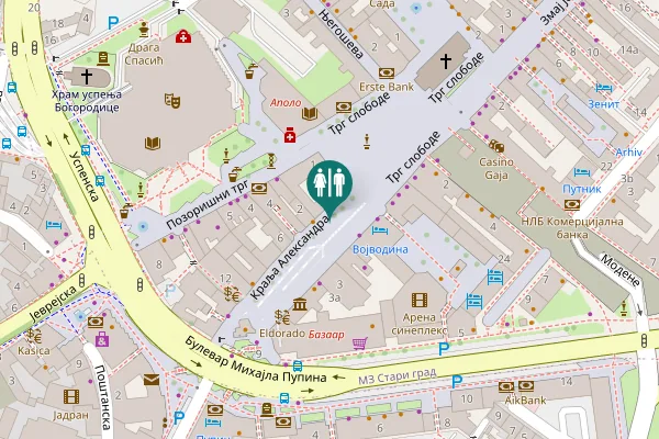 Map showing location of Краља Александра 2 Toilet